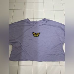 Butterfly Cropped Tee